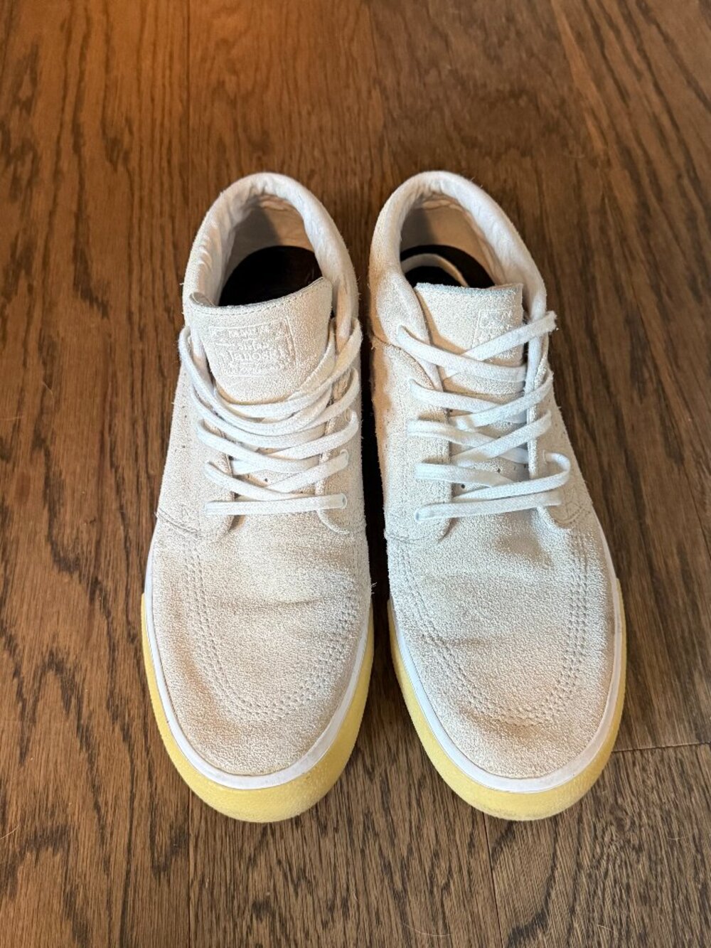 Nike SB Zoom Stefan Janoski Mid Cream Suede Gum Sole Skate Shoes